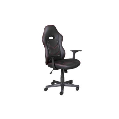 Fauteuil de bureau réglable noir et rouge - FT12106