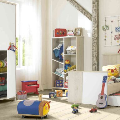 Chambre complète Sacha en bois chêne et blanc - Galipette