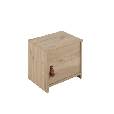 Chevet enfant 1 porte en bois imitation chêne clair - CH5051