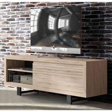 Meuble TV en bois imitation chêne kronberg clair - TV1004