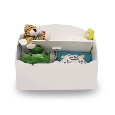 Coffre à jouets en bois blanc mat - CF174