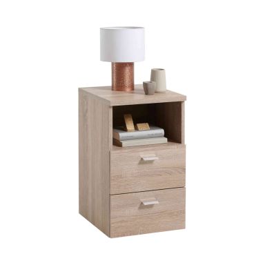 Chevet 2 tiroirs + 1 niche en bois - CH13024