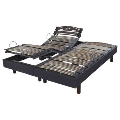 Sommier électrique de relaxation en pin massif anthracite