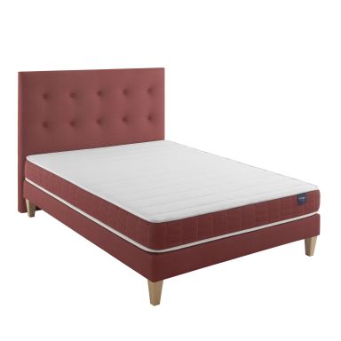 Ensemble matelas couchage latex, sommier, pieds et tête de lit Crépuscule 400 - SOMEO