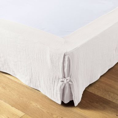 Cache sommier double gaze de coton blanc