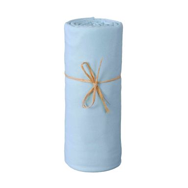 Drap housse bébé jersey bio bleu