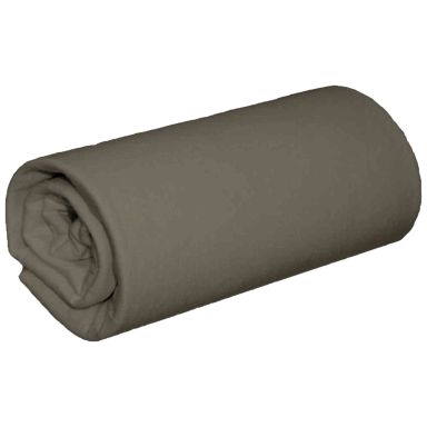 Drap housse flanelle gris bonnet 30 cm - Tradilinge