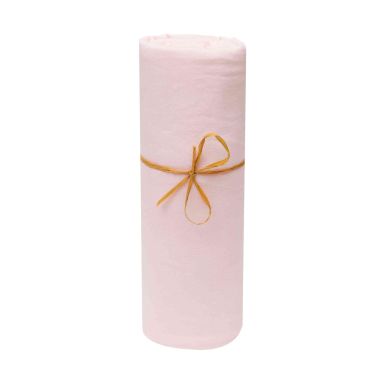 Drap housse bébé jersey bio rose poudré