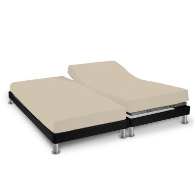 Drap-Housse en Coton Jersey Beige - pour Matelas…