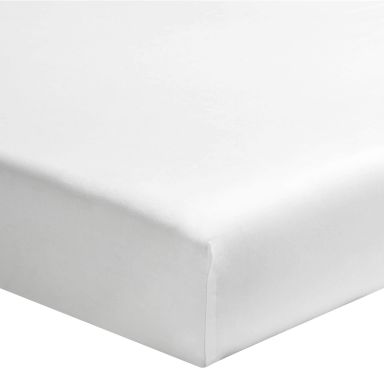 Drap housse bébé blanc 100% coton biologique bonnet 15 cm