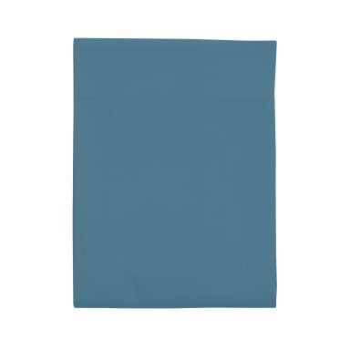 Drap plat bleu minéral 100% coton biologique