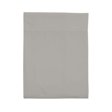 Drap plat 100% coton gris mastic