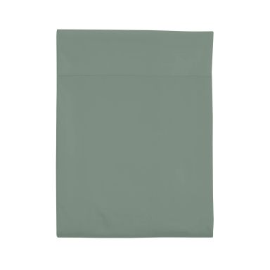 Drap plat 100% coton vert de gris