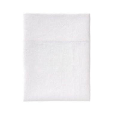 Drap plat blanc 100% lin