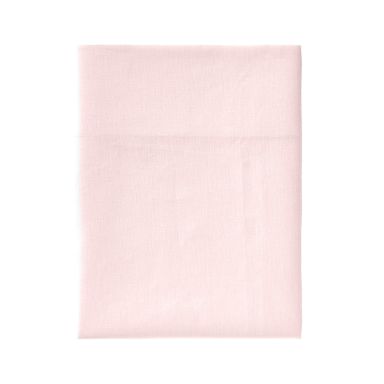 Drap plat rose aube 100% lin