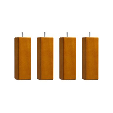 4 pieds carrés bois merisier 15 cm