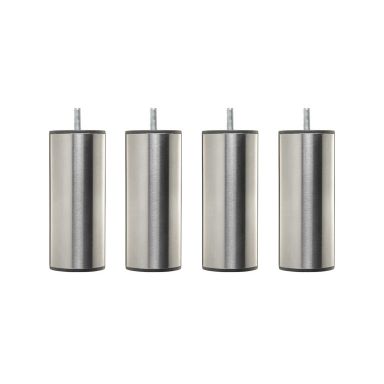 4 pieds cylindriques inox 15 cm