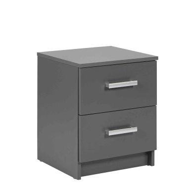 Chiffonnier 2 tiroirs en bois gris - CO12094-1