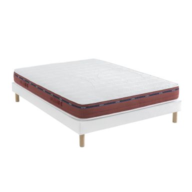 Ensemble matelas 100% latex, sommier Lune et pieds Crépuscule 500 - SOMEO