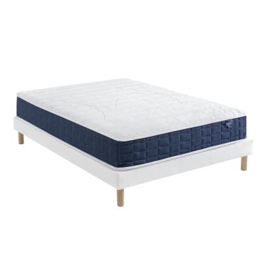 Ensemble matelas ressorts, sommier Lune et pieds Rêve 400 - SOMEO