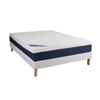 Ensemble matelas mémoire de forme Someo V70 + sommier + pieds