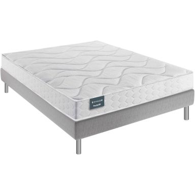 Ensemble Dunlopillo Aérial® 18 cm TULIPE, matelas, sommier, pieds 140x190 (fond blanc)