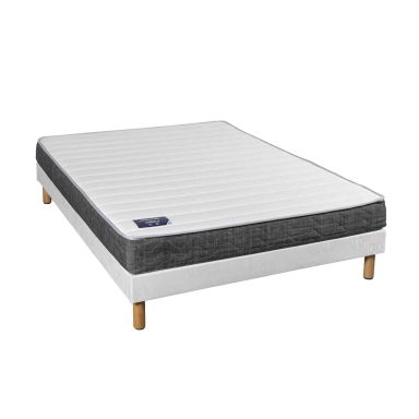 Ensemble matelas mousse à mémoire de forme Absolu + sommier + pieds 140x190