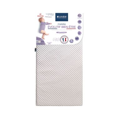 Matelas bébé déhoussable EVOLUTIF BIEN-ÊTRE 60x120 cm