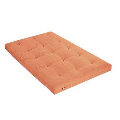 Matelas futon orange goyave coeur en latex