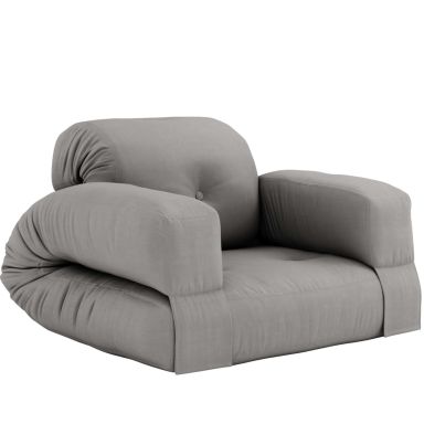 Matelas futon et fauteuil 2 en 1 HIPPO gris 90x200