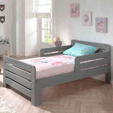 Lit évolutif enfant en bois gris 90x140/200 cm - LT2038-1
