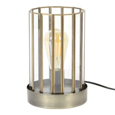 Lampe à poser Cylindre en verre 