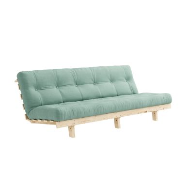 Banquette ajustable LEAN en pin massif naturel avec matelas futon naturel 130x190