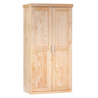 Armoire 2 portes en bois massif chêne clair - AR12019