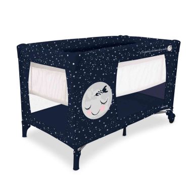 Lit bébé parapluie bleu Lune 60x120 (Lits)