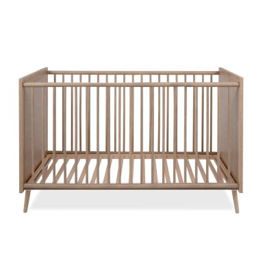 Lit bébé à barreaux en bois effet cannage - LT7085