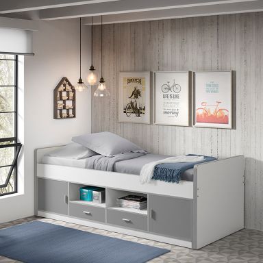 Lit Combiné Gris 90x200 - Someo