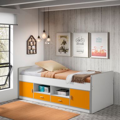 Lit Combiné Gris 90x200 - Someo