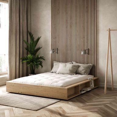Lit en pin massif avec rangements