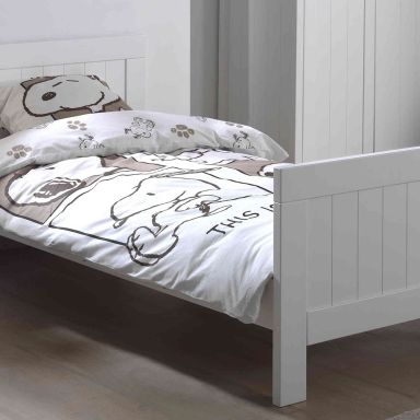 Lit enfant bois blanc 90x200 ensemble - Terre de nuit