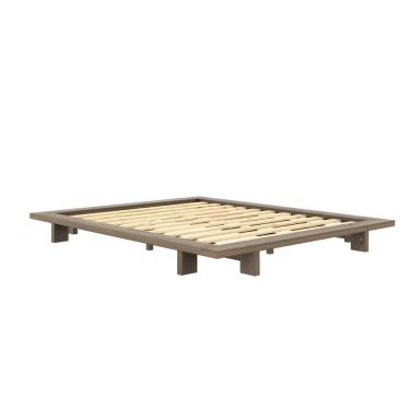 Lit futon en pin massif foncé style japonais