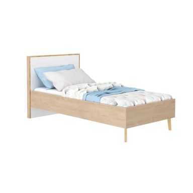 Lit en bois imitation chêne clair - LT5046-1