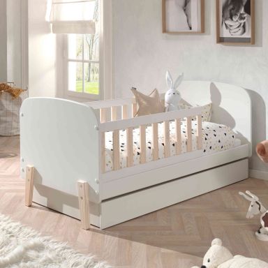 Lit tiroir enfant en bois blanc 70x140 cm - LT2034-2