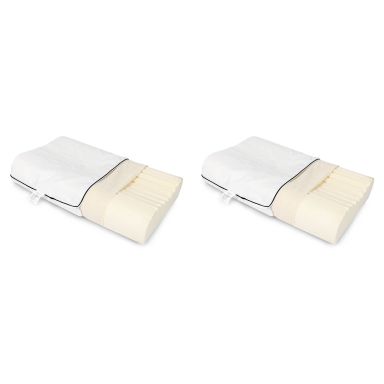 Lot de 2 oreillers ergonomiques 100% latex naturel Someo 40x60