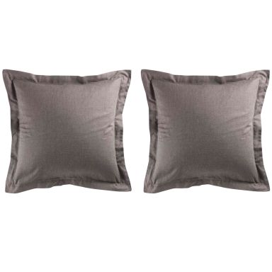 Lot de 2 taies d'oreiller polycoton Actually noisette