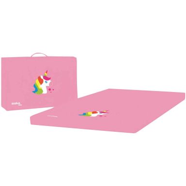 Matelas 3 parties pour lit parapluie rose LICORNE 60x120