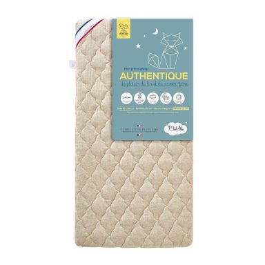 Matelas bébé sans traitement déhoussable AUTHENTIQUE (fond blanc)