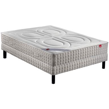 Ensemble matelas ressort bambou + sommier + pieds - Epeda (deux personnes)