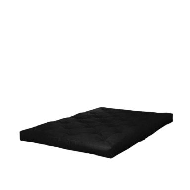 Matelas futon noir 16 cm coeur en fibre de coco 80x200
