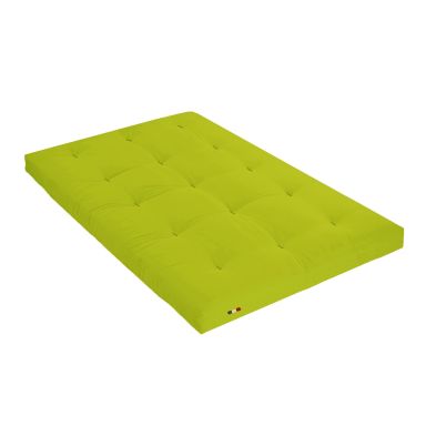 Matelas futon vert pistache coeur en latex